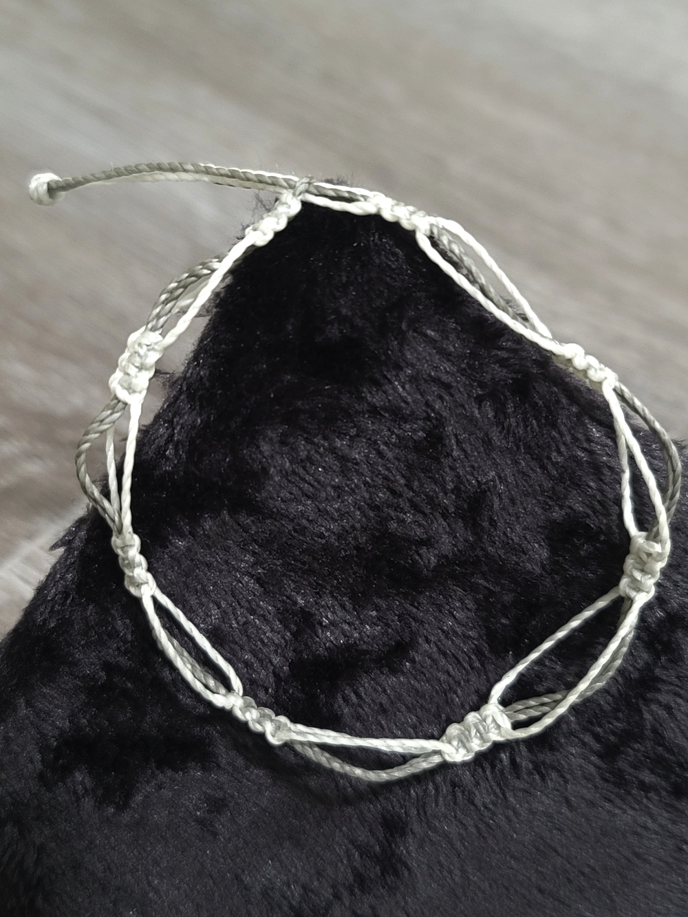 Handcrafted Silver-Tone Adjustable Braided Women's Bracelet